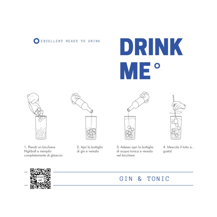 Gin & Tonic Cocktail - Gin Zen Italian Dry