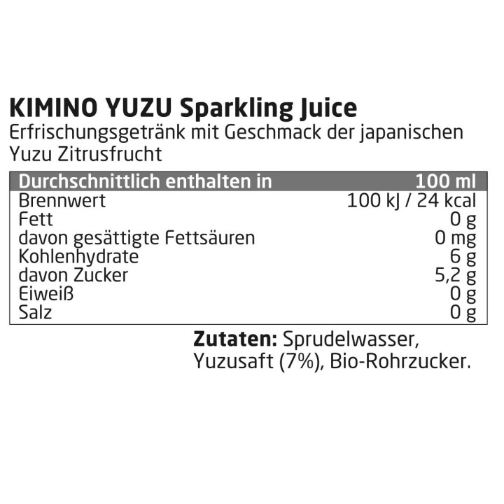 Yuzu Sparkling Juice